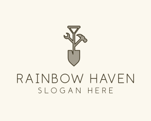 Garden Shovel Tools logo design