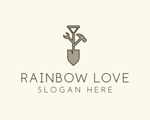 Garden Shovel Tools logo design