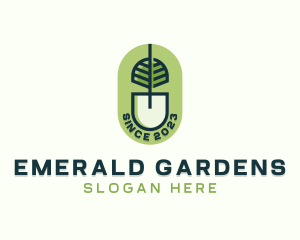 Lawn Gardening Shovel logo design