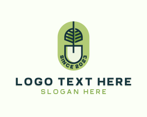 Plant - Lawn Gardening Shovel logo design