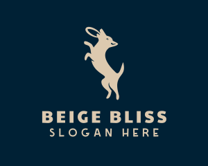Beige - Puppy Dog Frisbee logo design