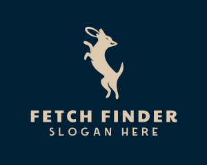 Fetch - Puppy Dog Frisbee logo design