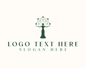 Vegetarian - Woman Tree Wellness logo design