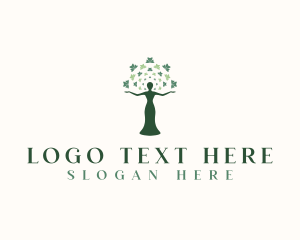 Therapeutic - Woman Tree Wellness logo design