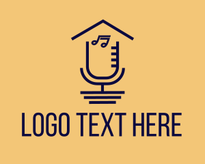 Digital Podcast - House Studio Recording logo design