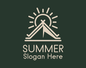 Sun Tent Campsite  logo design