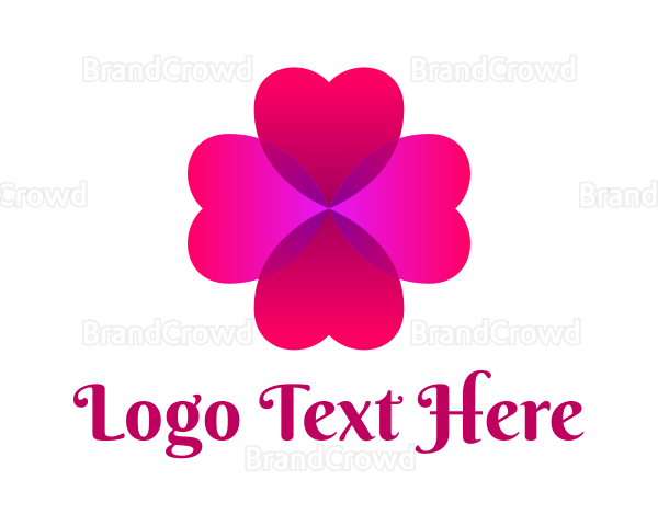 Pink Love Clover Logo