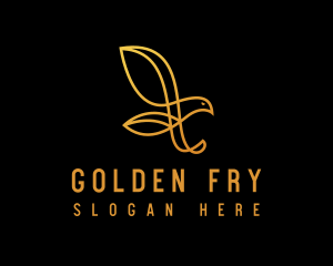 Golden Flying Falcon logo design