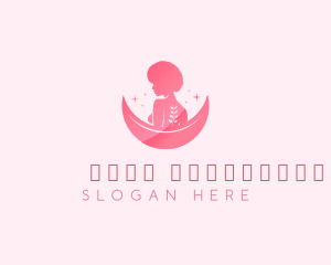 Sexy - Woman Moon Afro Salon logo design