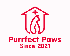 Cat Animal Shelter logo design