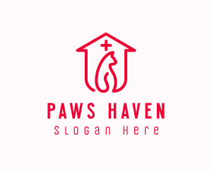 Cat Animal Shelter logo design