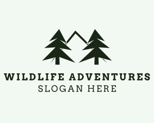 Pine Tree Mountain Nature logo design