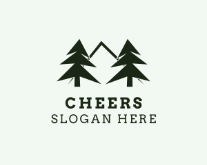 Fresh - Pine Tree Mountain Nature logo design