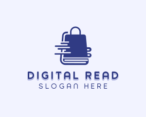 Ebook - Book Shopping Bag logo design