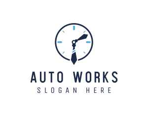 Work Office Clock logo design