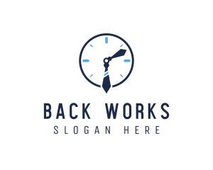 Work Office Clock logo design