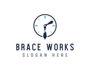 Work Office Clock logo design