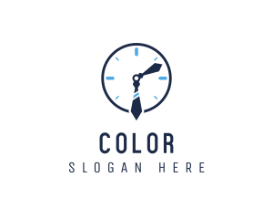 Meeting - Work Office Clock logo design