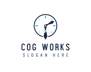 Work Office Clock logo design