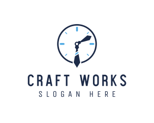 Work Office Clock logo design