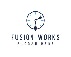 Work Office Clock logo design