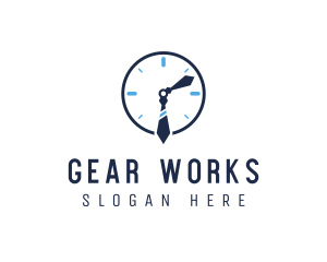 Work Office Clock logo design