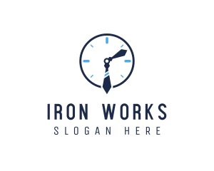 Work Office Clock logo design