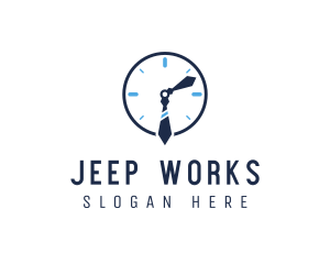 Work Office Clock logo design