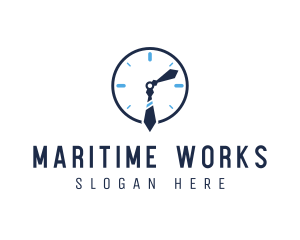 Work Office Clock logo design