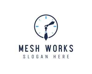 Work Office Clock logo design