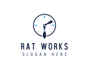 Work Office Clock logo design