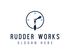 Work Office Clock logo design