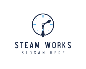 Work Office Clock logo design