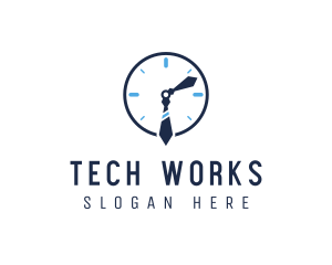 Work Office Clock logo design