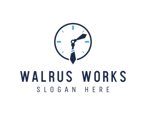 Work Office Clock logo design