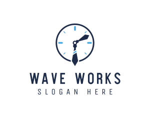 Work Office Clock logo design