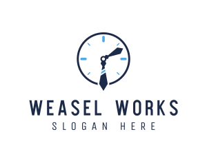 Work Office Clock logo design