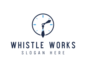 Work Office Clock logo design