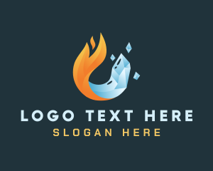 Heat - Industrial Ice Flame logo design