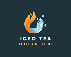 Industrial Ice Flame logo design