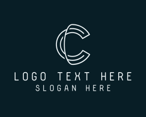 Minimal Tech Letter C logo design