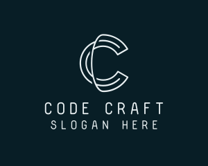 Coding - Minimal Tech Letter C logo design