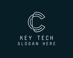 Minimal Tech Letter C logo design