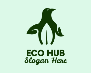 Natural Eco Penguin logo design