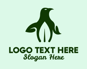 Green - Natural Eco Penguin logo design