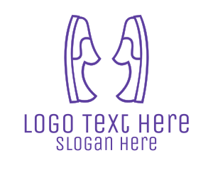Slippers - Shoe Slippers Loafers logo design