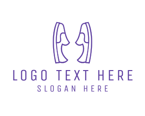 Shoe Slippers Loafers logo design