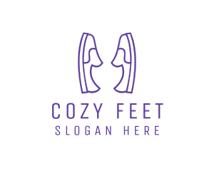 Shoe Slippers Loafers logo design