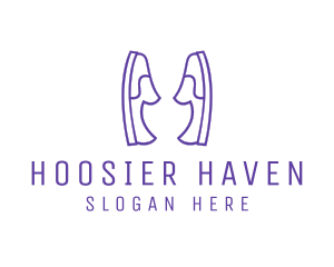 Shoe Slippers Loafers logo design