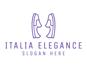 Italy - Shoe Slippers Loafers logo design